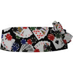 Five Card Stud Poker Cummerbund and Bow Tie Set