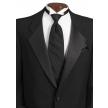 Black Metro Necktie and Handkerchief Set