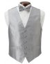 Joseph Abboud Silver Stripe Vest and Tie Set