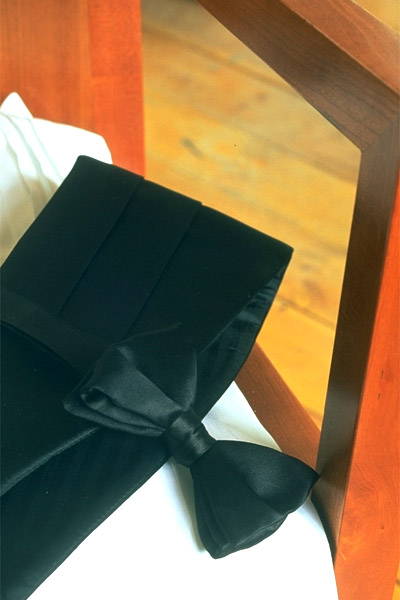 Custom Color Satin Cummerbund and Bow Tie Set