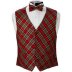 Plaid Tuxedo Vest and Bow Tie Set