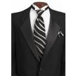 Silver Metro Necktie and Handkerchief Set