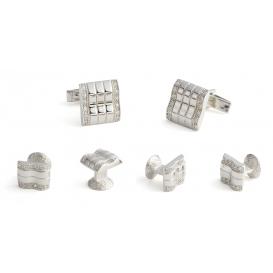Fifth Avenue Sterling Silver Cufflink and Stud Set