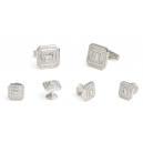 Hoopla-la Sterling Silver Cufflink and Stud Set