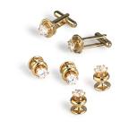 Rhinestone Knot Cufflinks and Studs
