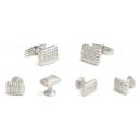 Zap Sterling Silver  Cufflink and Stud Set