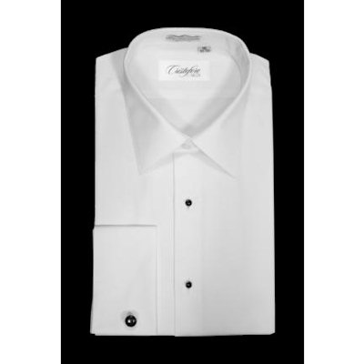 Cristoforo Laydown Collar Plain Front Tuxedo Shirt