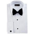 Bello Uomo Flat Front Lay Down Collar Tuxedo Shirt