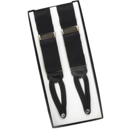 David's Formal Wear - Black Silk Suspenders