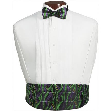 mardi gras cummerbund and tie