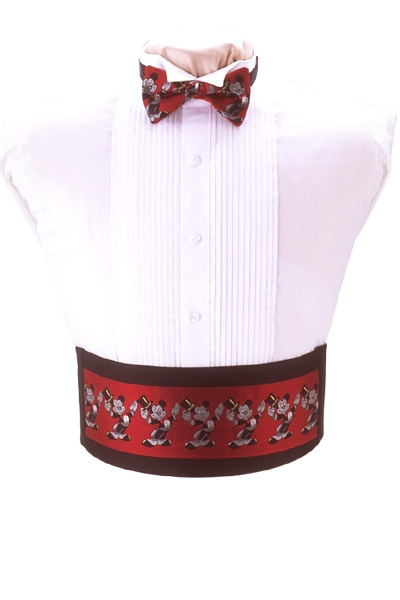 Mickey Mouse Cummerbund and Tie Set